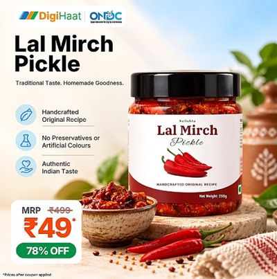 Relishta Lal Mirch Pickle 250 g Traditional Handmade Indian Achar