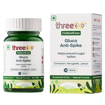 Zepto - upto 93% off on three60+ Diabeatease Gluco Anti-Spike Tablets & Vlado's Himalayan Organics products