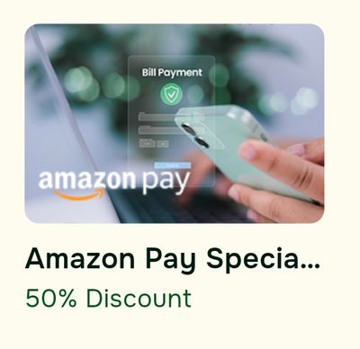 Woohoo - 20rs Amazon pay gift card @50% off