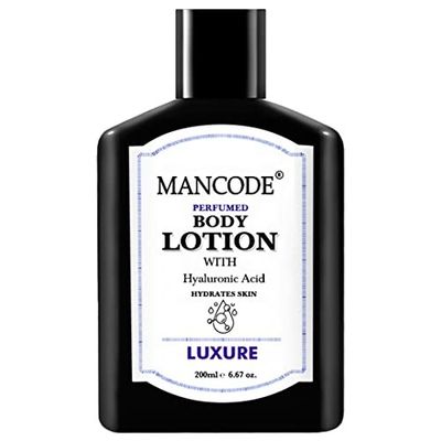 Mancode Luxure Body Lotion For Men 200ml | Easy Absorption | Nourishing Formulation | Hydrating Moisturization | Intense Care | Smooth Texture | Healthier Complexion | Elevates self-care.