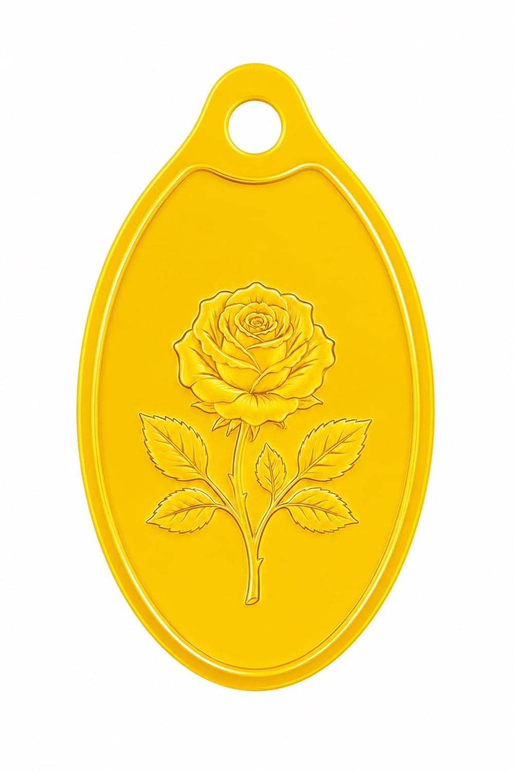 Muthoot PAPPACHAN Swarnavarsham 24K (999) Yellow Gold Oval Rose Pendant 2 gram @ 29165