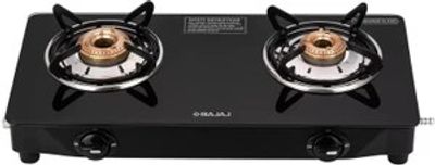 BAJAJ UCX 2B Glass Manual Gas Stove (2 Burners)