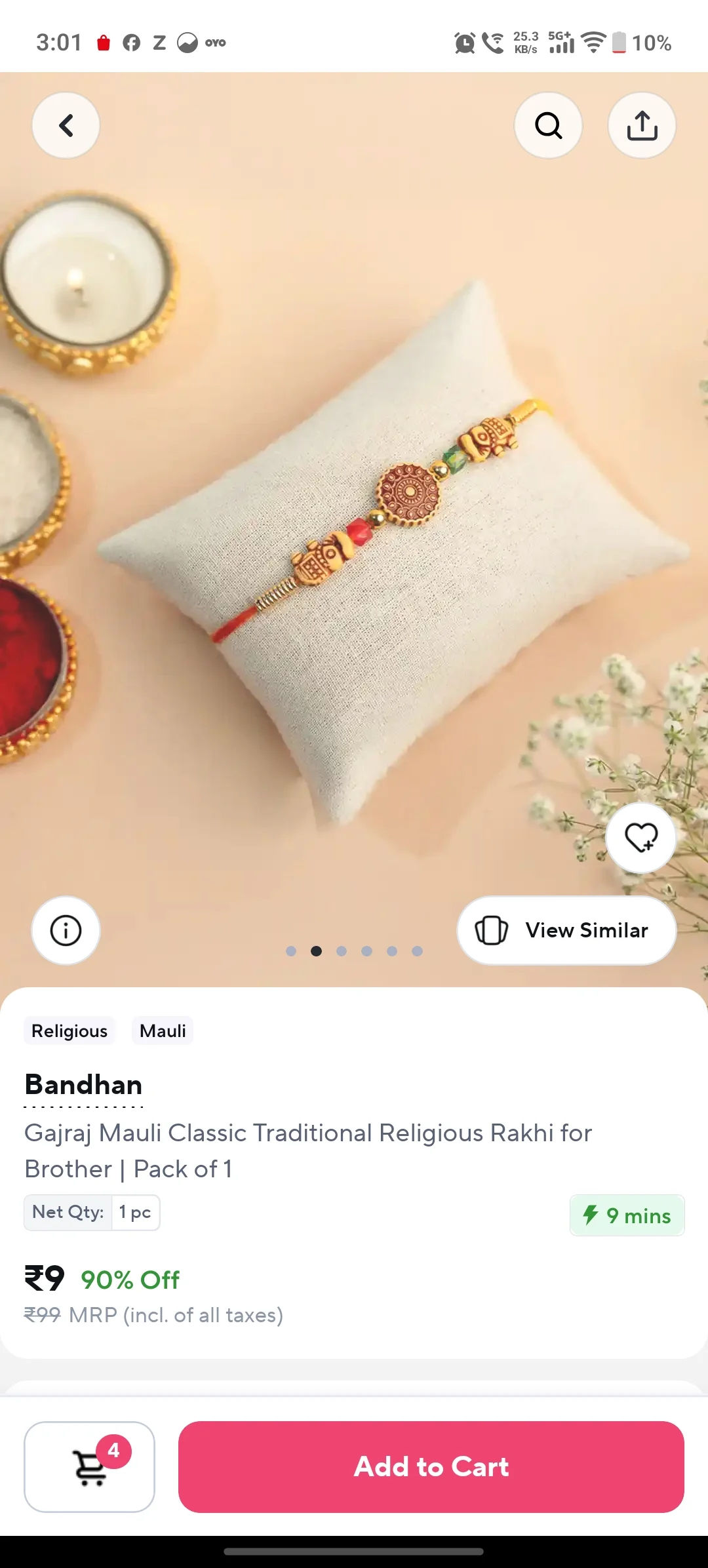 Rakhi in 9rs 90%