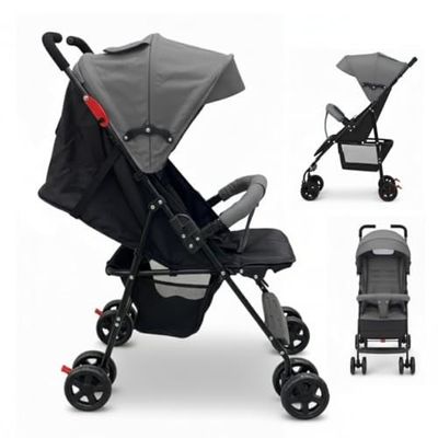 [Apply 2% Coupon] OBABY Reclining Baby Stroller (Dark Grey)