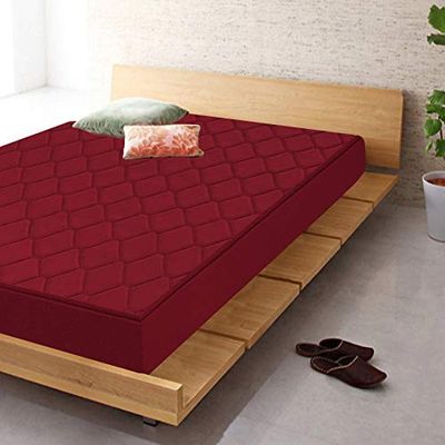 Coirfit 4 Inch Queen Size Foam Mattress (Maroon, 78x60x4) [Coupon + HDFC CC]