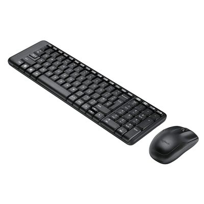 Logitech MK215 Wireless Keyboard and Mouse Combo for Windows, 2.4 GHz Wireless, Compact Design, 2-Year Battery Life(Keyboard),5 Month Battery Life(Mouse) PC/Laptop- Black