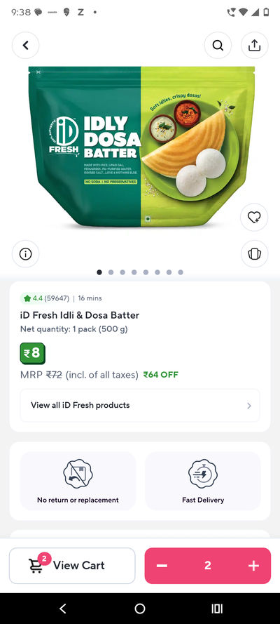 Zepto - iD Fresh Idli & Dosa Batter