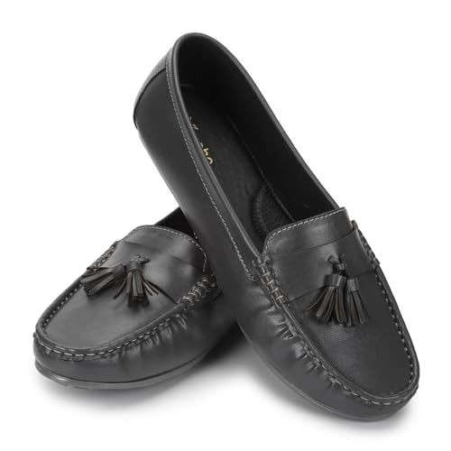 YOHO Bliss Comfortable Slip On Formal Loafer for Women | Stylish Fashion Moccasins Range | Cushioned Footbed Finish | Flexible | Style & All-Purpose