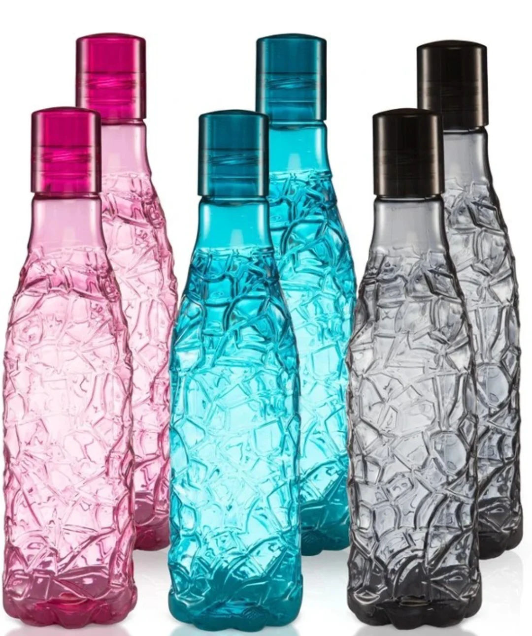 Flipkart SmartBuy BOTMULTP6 1000 ml Plastic Bottle (Pack of 6, Multicolor)