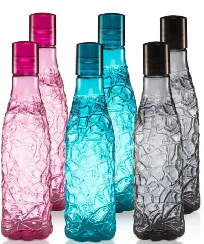 Flipkart SmartBuy BOTMULTP6 1000 ml Plastic Bottle (Pack of 6, Multicolor)