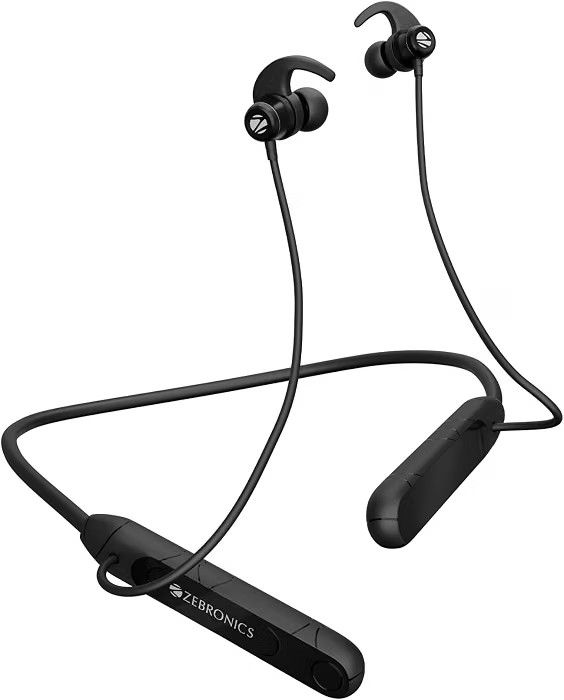 ZEBRONICS RAGA F2, Bluetooth Neckband in Ear, 22 Hours Playback, ENC, Rapid Charging, Dual Pairing, Magsnap (Magnetic Play | Pause)