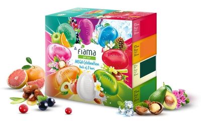 Fiama Mega Celebration Pack With 8 Unique Soap Gel Bathing Bars, For Moisturized Skin.