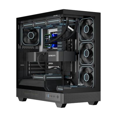 Ant Esports Crystal Neo Mid-Tower Gaming Cabinet - Black