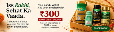 Shop your favourite ZanduCare products and get ₹300 Rakhi Coupon