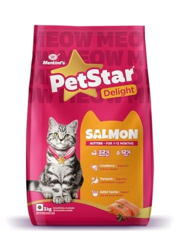 (Sample @ ₹99) Mankind PetStar Kitten Cat Food - Salmon Flavour (1 Kg)