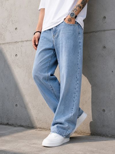 CMD Coinmen Denims Men Loose Fit Mid Rise Light Blue Jeans