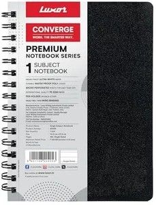 LUXOR Single Ruled A5-160 A5 Notebook Single Ruled 160 Pages (Black)