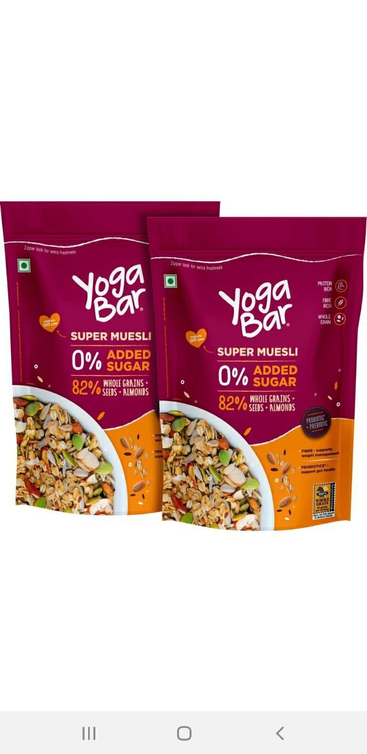 yogabar Muesli 800g No Added Sugar|Breakfast Muesli