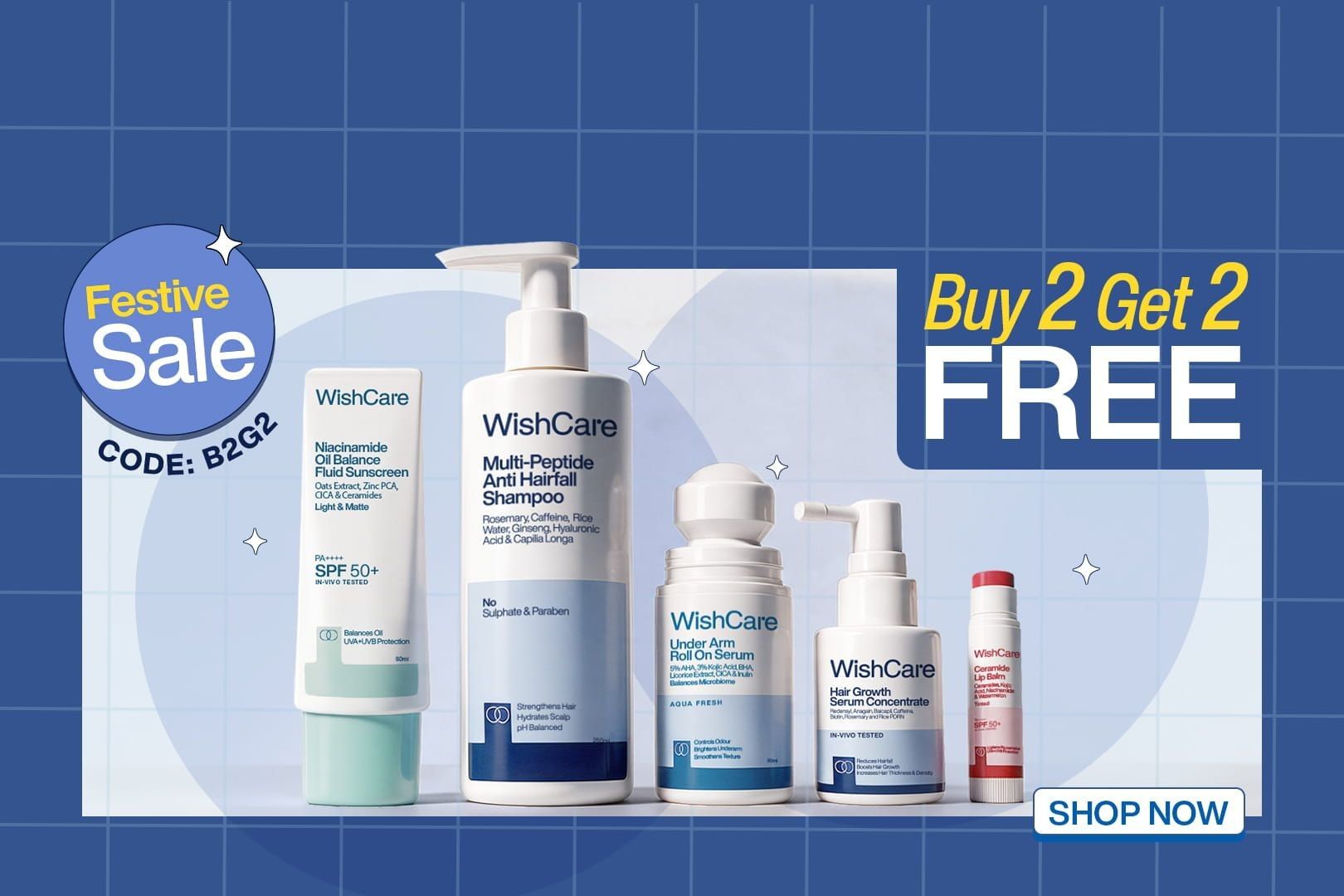 Festive Sale | Buy 2 Get 2 Free | Code: B2G2