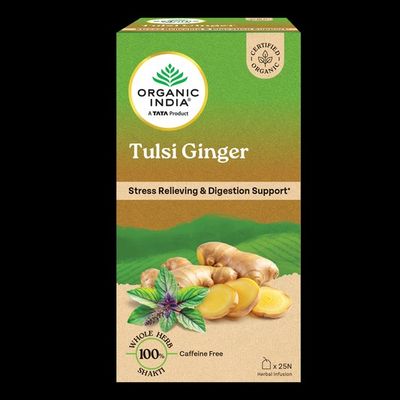 Organic India Tulsi Ginger 25Bag @65 & Tulsi Green 100Bag @230 (PhonePe Coupon) Limited Stock