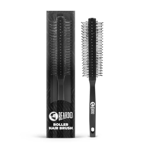 Beardo Roller Hair Brush For Men | Perfect Tool for Efficient Blow Drying, Adding Curls, Waves & Volume | Smoothening & Volumizing comb | Men Accessorie | Lightweight - For All Hair Types