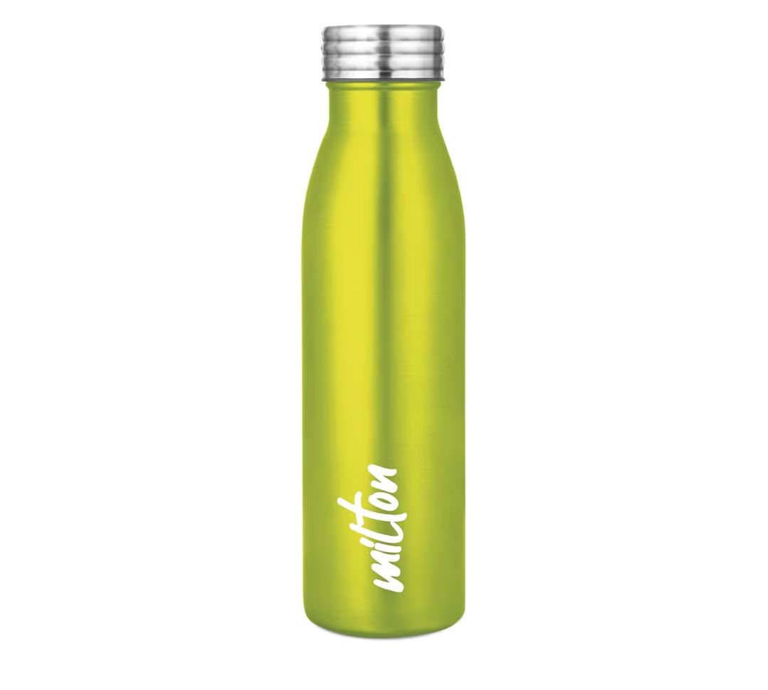 MILTON Breeze 750 Stainless Steel Water Bottle 730 ml, Single Walled, ISI Certified I Leak Proof Lid, Rust Proof I For School, Office, Gym I Mettalic Green