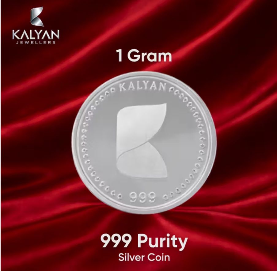 Kalyan Jewellers Flower 999 Purity Silver Coin (1 g) on Instamart: