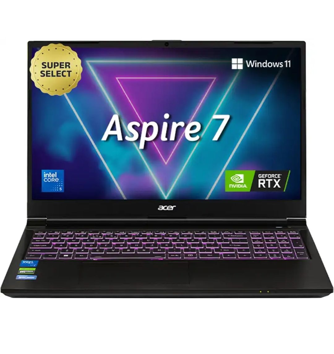 Acer Aspire 7 Intel Core 5 210H (16 GB/512 GB SSD/Windows 11 Home/4 GB Graphics/NVIDIA GeForce RTX 3050) A715-79G Gaming Laptop (15.6 inch, Flame Black, 1.99 kg)