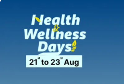 Health & Wellness days up to 50 % off in Health essentials