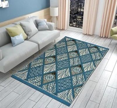 Tijane Light Blue Cotton Carpet