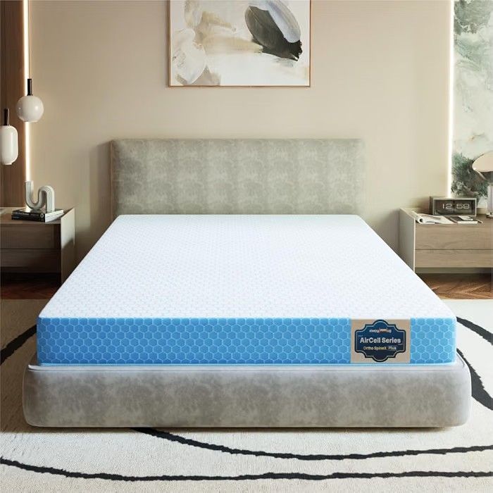 SleepyHug Ortho Spinex Plus | Aircell Technology | 5 inch HR Foam Mattress King Bed Size | Blue | (LxW- 72x72 Inches)
