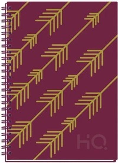 NAVNEET HQ Case Bount Corporate Edge Book (A5 Size) - Foil A5 Notebook Single Line 192 Pages (Burgendy)