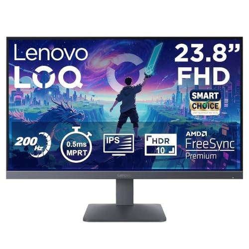 Lenovo LOQ 24-10 (Smartchoice) | 23.8" (60.45cm) FHD (1920x1080) IPS 200Hz Gaming Monitor