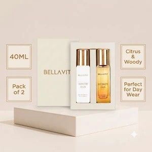 BELLAVITA WHITE OUD perfume & HONEY OUD perfume combo|2X20ML|With Citrus & Woody Notes| Eau de Parfum - 40 ml