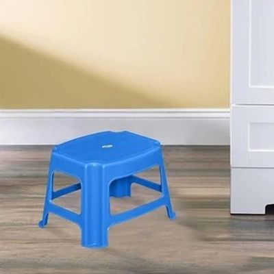 Nilkamal STL05 Bathroom Stool (Blue, Pre-assembled)