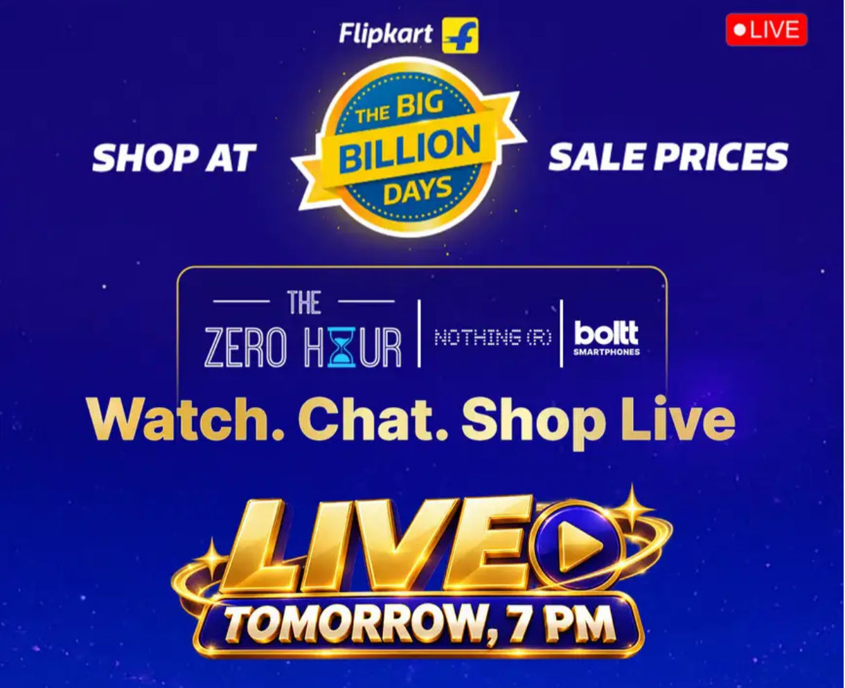 Upcoming: Win Free Phone Every 5 Min: Flipkart ZERO HOUR | Nothing (R), Boltt. Watch. Chat. Shop, Live 2nd Oct. @7pm