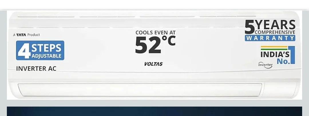 Voltas 1.5 Ton 5 Star Inverter Split AC (Copper, 4-in-1 Adjustable, 185V Vectra CAR, White)