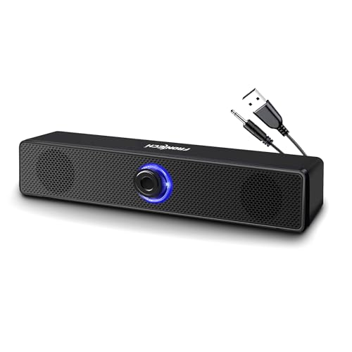 FRONTECH 1.0 USB Powered Multimedia Speakers with RGB Lights, 10W Output Power, AUX/USB Connectivity, for Laptop, PC, Mobile, Volume Control (SPK-0008, Black)