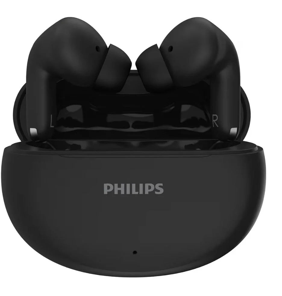 PHILIPS TAT1269 True Wireless in-Ear Earbuds with Mic, 13mm Drivers, Bluetooth 5.4, 40H Playtime, IPX5, Fast Charging, TouChannel Controls, Voice Assistant, Mono Mode, LED Indicator (Deep Black)
