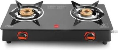 CELLO Trion 2 Burner Glass Manual Gas Stove (2 Burners)