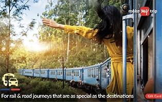 Woohoo - MMT rail gift card of 100 @ 80% discount
