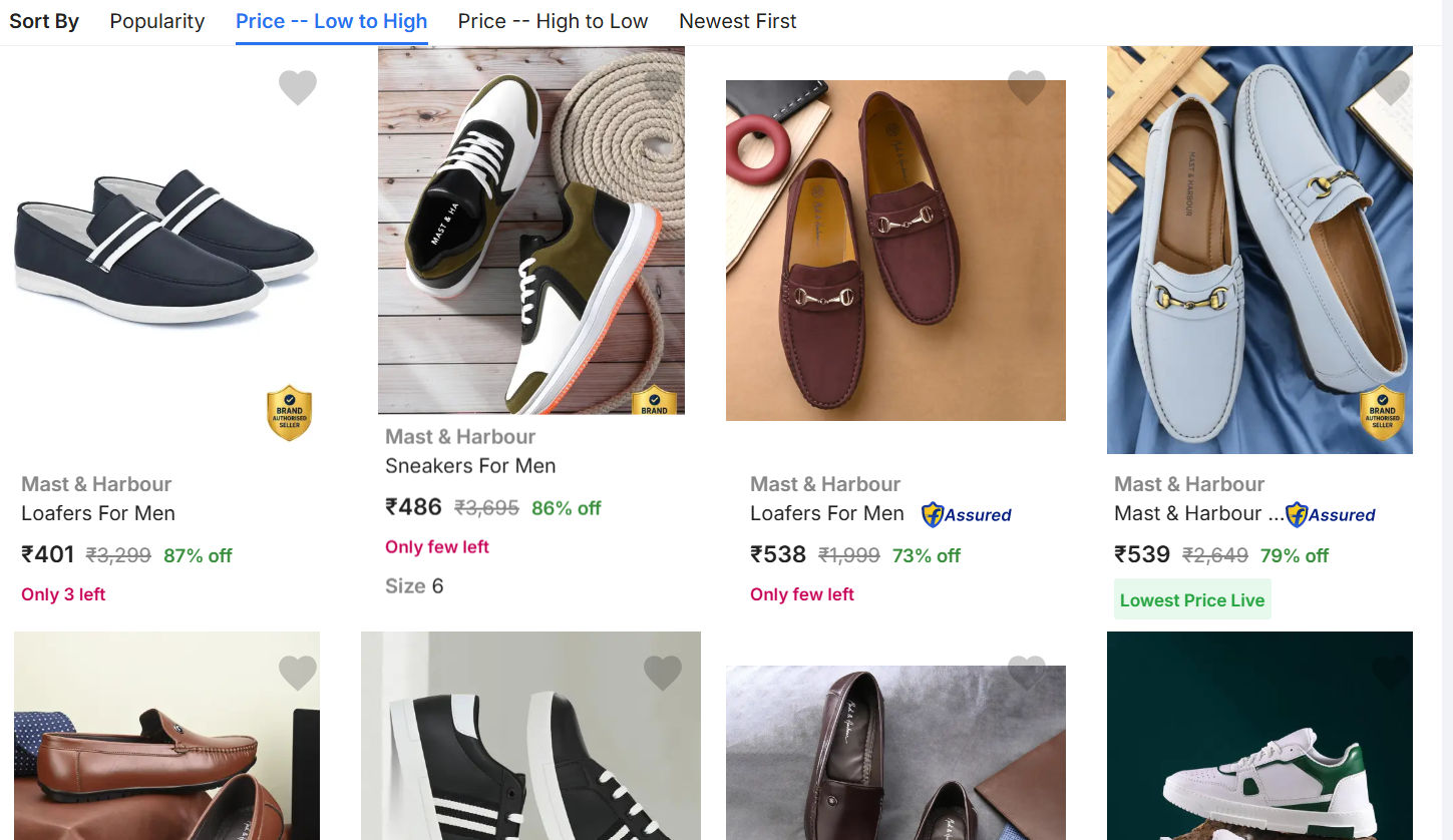 Up to 85% OFF on Branded Shoes