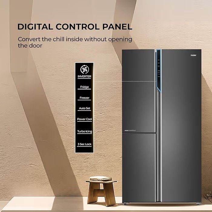 Haier SmartChoice 598L 3 Star 3-Door Side by Side Frost Free Fridge