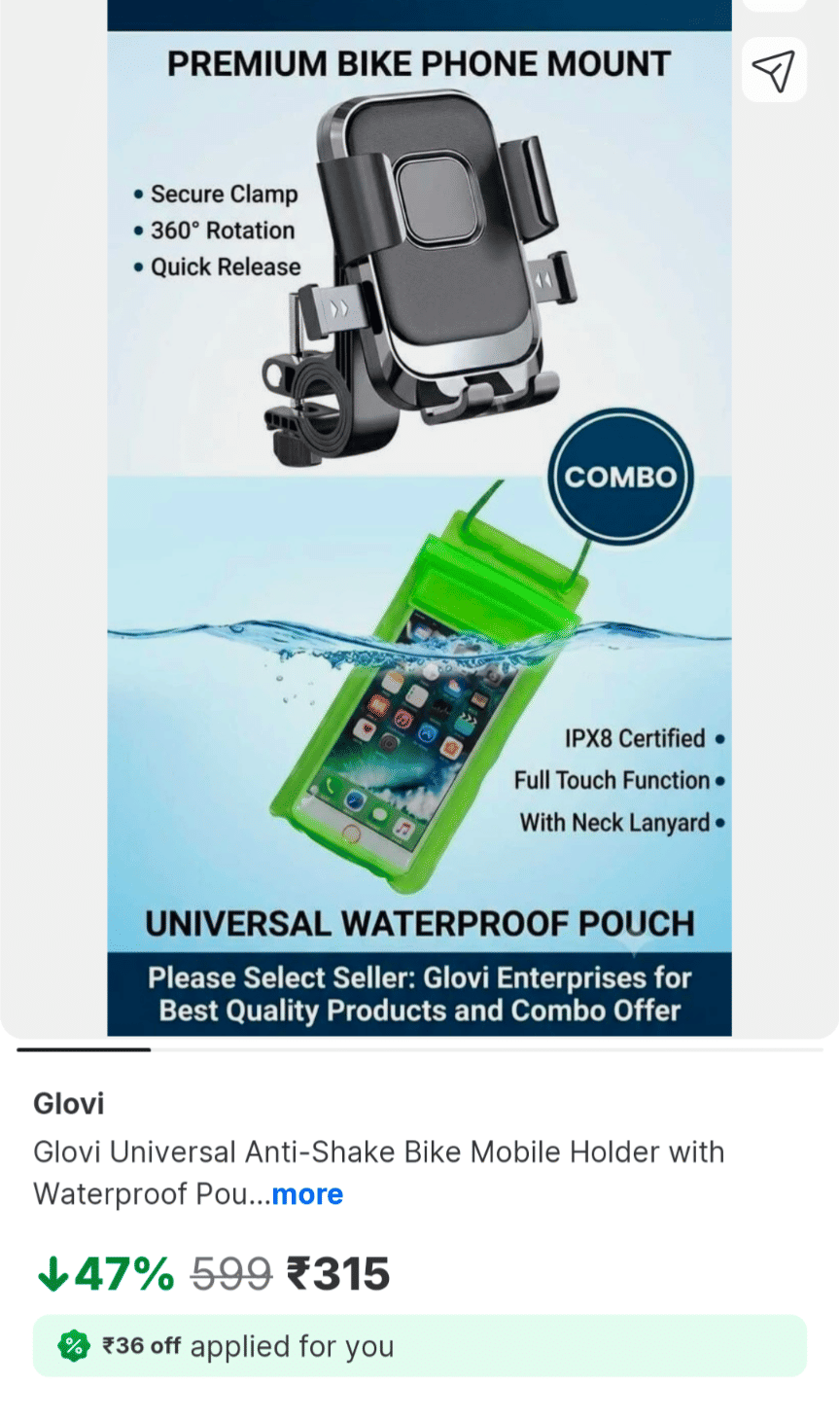 Flat 47% OFF! Grab This Deal at Just ₹315 (MRP ₹599) on Flipkart