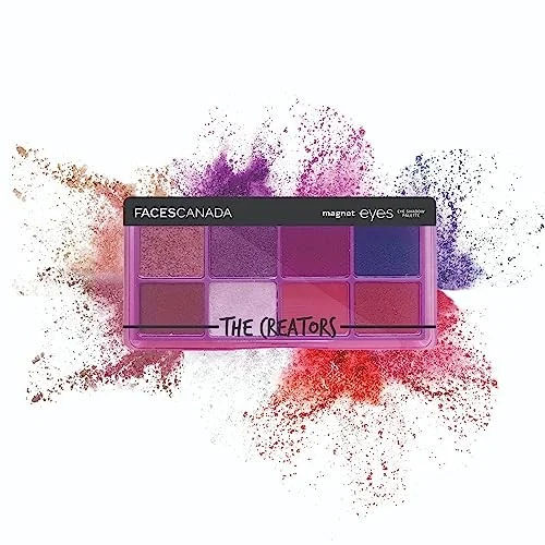 FACES CANADA Magneteyes 8 in 1 Eyeshadow Palette - The Creators, 6.4g | Shimmer & Matte Shades | Long Lasting & Intensely Pigmented | Buttery Soft Lightweight Texture | Smooth & Easily Blendable