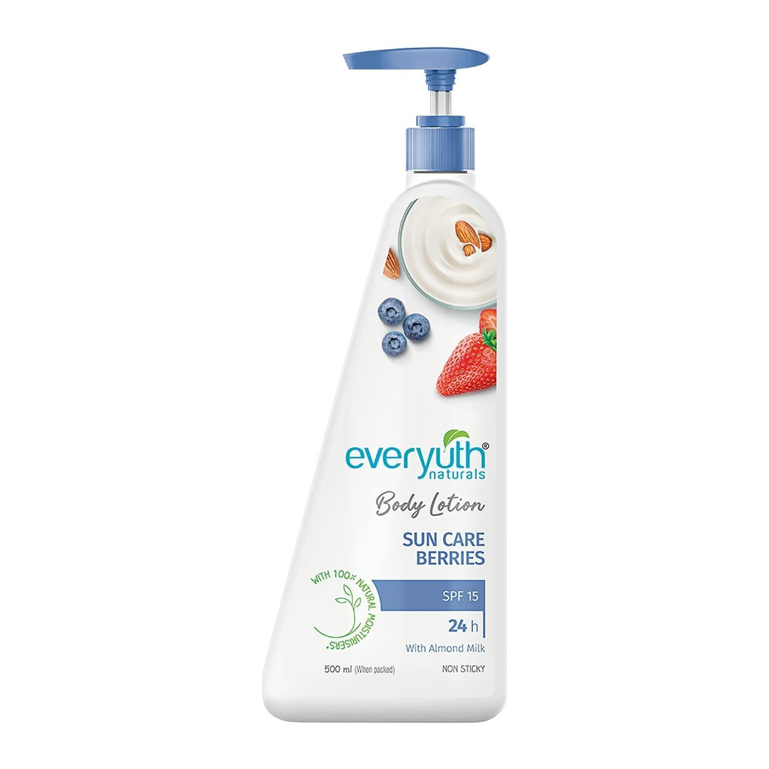 Everyuth Naturals Sun Care Berries Body Lotion 500ml for men & women