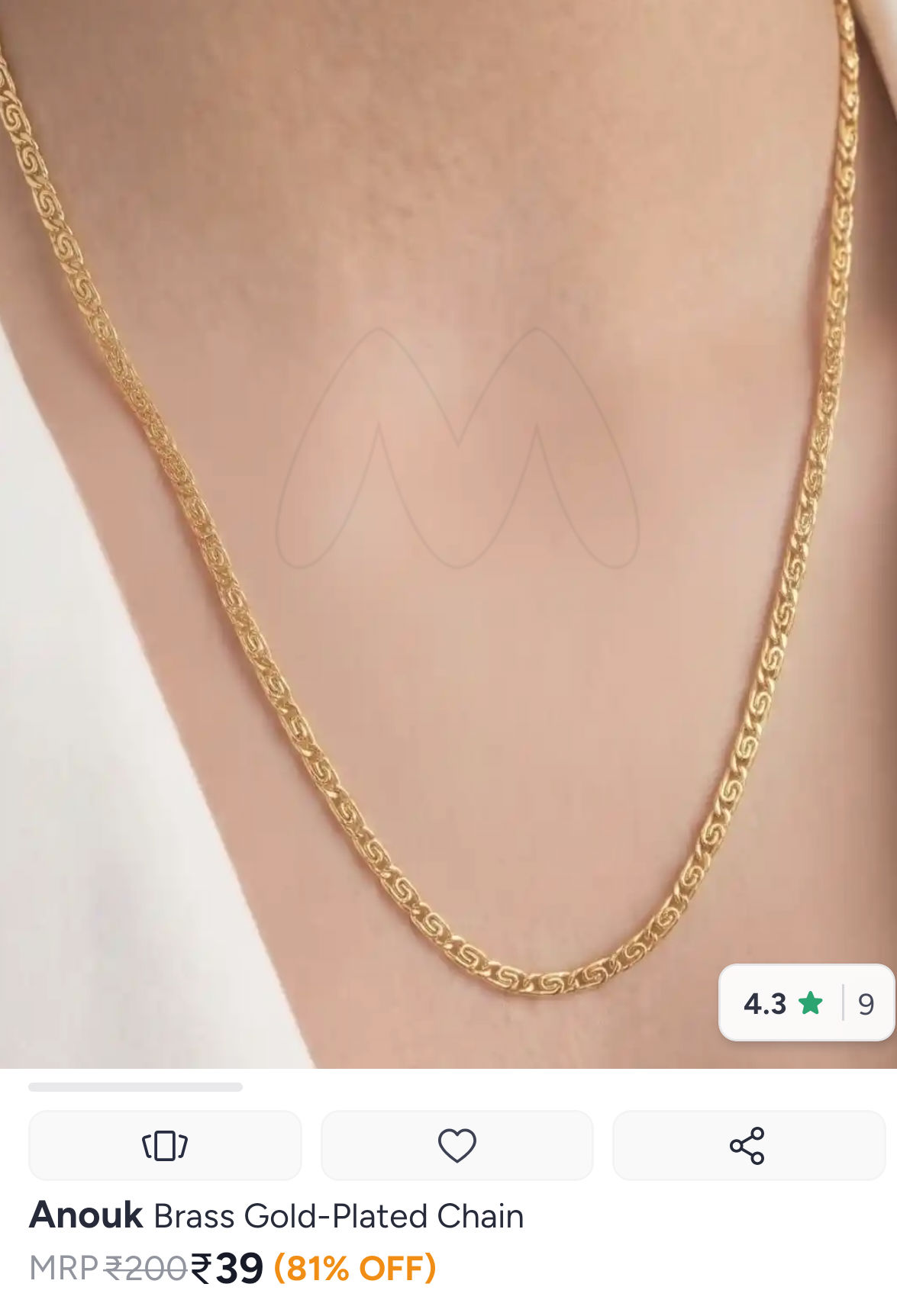 Anouk Brass Gold-Plated Chain