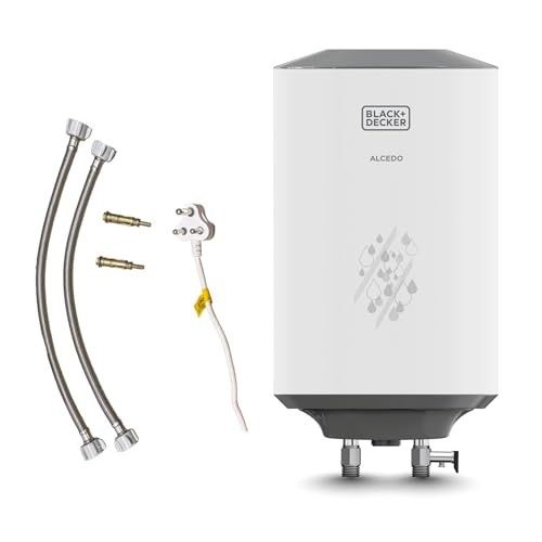 Black+Decker ALCEDO Geyser 15 Ltr | Storage Water Heater for Home | Single Line Welded | 2KW | Vitreous Glass Enamel Heating Coated Tank