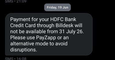 Any working QR code method / workaround for HDFC Credit Card advance bill payment post-Billdesk?