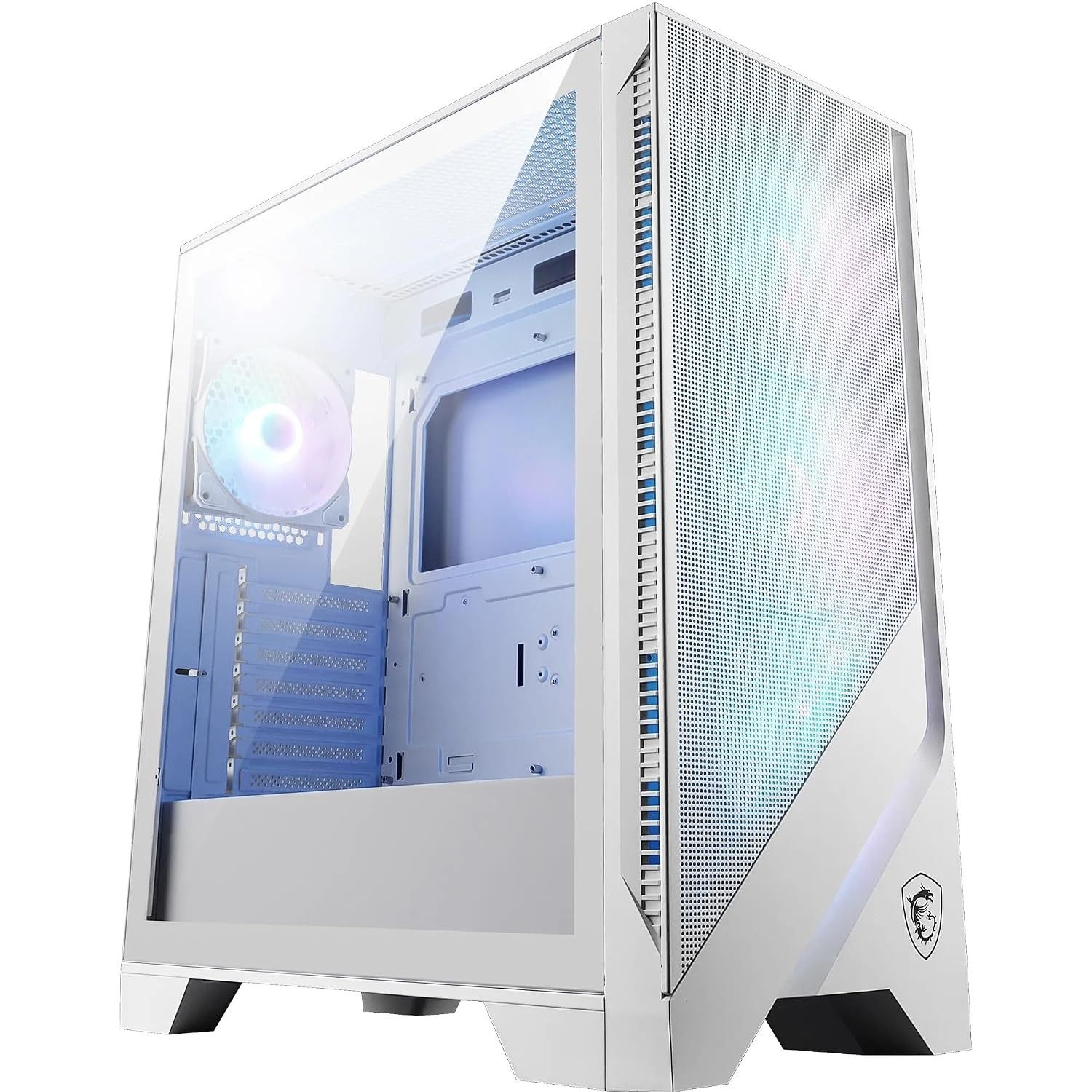MSI MAG Forge 320R Airflow White Premium Gaming PC Case: